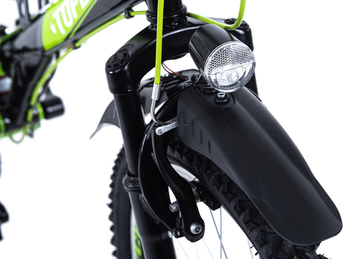 KS Cycling Fiets Topeka 26'' full suspension mountainbike zwart-groen 48 cm