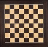 Luxe houten schaakbord wenge en esdoorn 55 cm - veldmaat 55 mm - maat 6