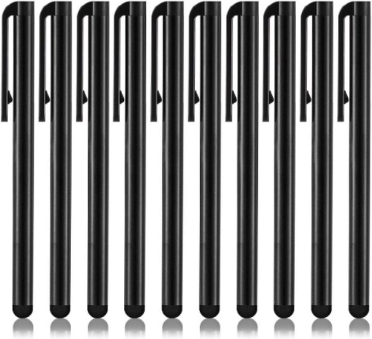 AFECTO® set van 10 stuks stylus pen | zwart | voor Tablet, Smartphone en pc