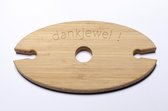 wijnhouder met tekst 'dankjewel'