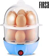 FIRSA® Eierkoker - Elektrisch - Multifunctioneel - 3 Functies - Gestoomd ei - Ei Pocheren - Geschikt voor 14 Eieren - 350W - Energiebesparend - Snel, Compact, Gemakkelijk te bereiden - Wit, B