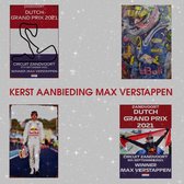 Max Verstappen Kerstaanbieding - 4 metalen posters/bordjes - Red Bull - RedBull - Redbull racing - Formule 1 - F1