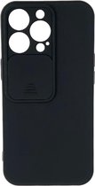 DrPhone GIH2 - TPU Bumper Armor Case met Slide Camera Cover – Antislip – Geschikt Voor IOS Telefoon 13 Pro – Zwart