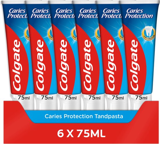 Colgate caries protection tandpasta - 6 x 75 ml - voordeelverpakking