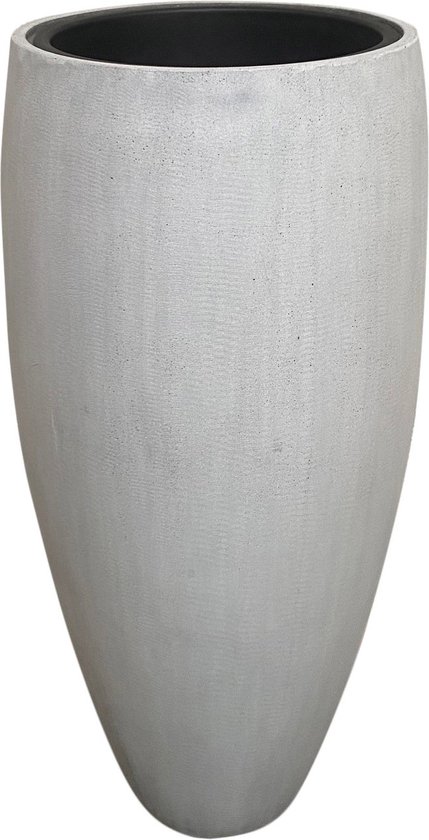 In & Out Deco bloempot fiberstone betonlook grijs 105 cm voor binnen en  buiten | bol.com