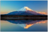Trend24 - Canvas Schilderij - Fuji - Schilderijen - Landschappen - 90x60x2 cm - Blauw