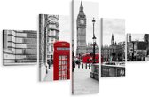 Schilderij - Overzicht van Londen, Engeland, 3 maten, Premium Print