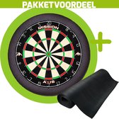 Mission Axis + Rubberen Dartmat 60*300 + Dartbordverlichting Basic (Lime)