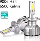 9006 HB4 LED Lampen (Set 2 stuks) - Interne CANbus adapter - 6500K Helder Wit 18000 Lumen- 80W - Dimlicht, Grootlicht & Mistlicht - Koplampen Auto / Motor / Scooter / Autolamp / La