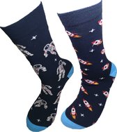 Verjaardag cadeau -Astronaut sokken - Space sokken - Leuke sokken - Vrolijke sokken - Luckyday Socks - Sokken met tekst - Aparte Sokken - Socks waar je Happy van wordt - Maat 36-41