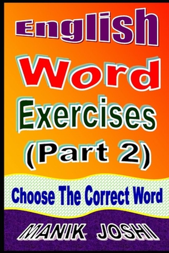 English Worksheets- English Word Exercises (Part 2) - cover