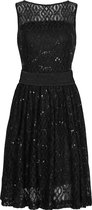 La V  Kant jurk met V hals achterkant Zwart 170