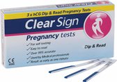 Clear sign zwangerschapstest dipstick 3 stuks - Een zeer gevoelige zwangerschapstest - 99% nauwkeurig - Eenvoudig in gebruik – Snel resultaat