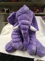 Nieuw Knuffel olifant, 65 cm + dekentje - 3 in 1 kleur:  Paars + deken  Nieuw!  Super zacht en super lief XXL! - origineel cadeau - kussen + knuffeldier+dekentje