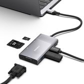 Sounix 7 in 1 USB C Docking station - USB-C Hub - Type-C naar 4K UHD HDMI / VGA Converter - Thunderbolt 3 - USB 3.0