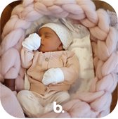 Handgemaakte roze wollen babynestje van BELM - Kleine babynest met hoge rand  - Chunky Merino Wol - Baby slaapnestje - Kraamcadeau - Baby