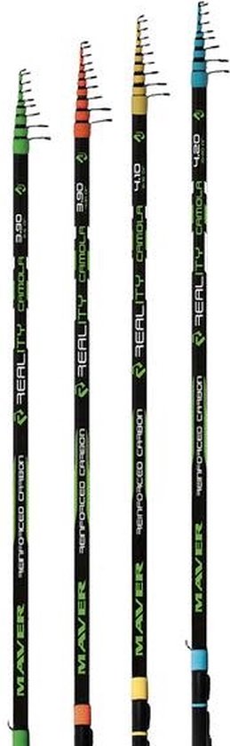 Canne à lancer téléscopique Maver Reality Camola Zwart 3,90 m / 4-10 g