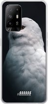 6F hoesje - geschikt voor OPPO A94 5G -  Transparant TPU Case - Witte Uil #ffffff