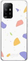 6F hoesje - geschikt voor OPPO A94 5G -  Transparant TPU Case - Terrazzo N°6 #ffffff