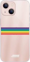 6F hoesje - geschikt voor iPhone 13 Mini -  Transparant TPU Case - #LGBT - Horizontal #ffffff