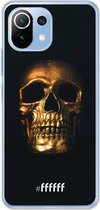 6F hoesje - geschikt voor Xiaomi Mi 11 Lite -  Transparant TPU Case - Gold Skull #ffffff