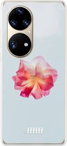 6F hoesje - geschikt voor Huawei P50 Pro -  Transparant TPU Case - Rouge Floweret #ffffff