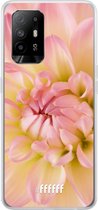 6F hoesje - geschikt voor OPPO A94 5G -  Transparant TPU Case - Pink Petals #ffffff