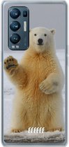 6F hoesje - geschikt voor OPPO Find X3 Neo -  Transparant TPU Case - Polar Bear #ffffff