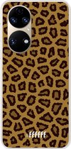 6F hoesje - geschikt voor Huawei P50 -  Transparant TPU Case - Leopard Print #ffffff