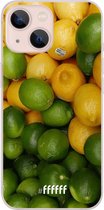 6F hoesje - geschikt voor iPhone 13 Mini -  Transparant TPU Case - Lemon & Lime #ffffff