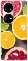 6F hoesje - geschikt voor Huawei P50 Pro -  Transparant TPU Case - Citrus Fruit #ffffff