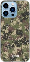 6F hoesje - geschikt voor iPhone 13 Pro Max - Transparant TPU Case - Digital Camouflage #ffffff