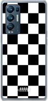 6F hoesje - geschikt voor OPPO Find X3 Neo -  Transparant TPU Case - Checkered Chique #ffffff