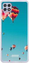 6F hoesje - geschikt voor Samsung Galaxy A22 4G -  Transparant TPU Case - Air Balloons #ffffff