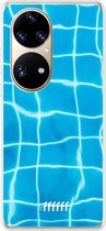 6F hoesje - geschikt voor Huawei P50 Pro -  Transparant TPU Case - Blue Pool #ffffff
