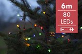 Kerstboomverlichting batterij LED Multi Diamond String 6 m -80 lampjes -div lichtstanden  -Ook geschikt voor buiten  -lichtkleur: RGB -Werkt op batterijen -Met timer functie -Kerstdecoratie