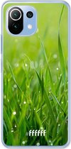 6F hoesje - geschikt voor Xiaomi Mi 11 Lite -  Transparant TPU Case - Morning Dew #ffffff
