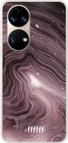 6F hoesje - geschikt voor Huawei P50 -  Transparant TPU Case - Purple Marble #ffffff