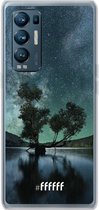 6F hoesje - geschikt voor OPPO Find X3 Neo -  Transparant TPU Case - Space Tree #ffffff