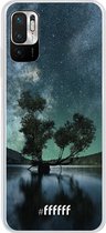 6F hoesje - geschikt voor Xiaomi Redmi Note 10 5G -  Transparant TPU Case - Space Tree #ffffff