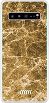 6F hoesje - geschikt voor Samsung Galaxy S10 5G -  Transparant TPU Case - Gold Marble #ffffff