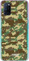 6F hoesje - geschikt voor OPPO A52 -  Transparant TPU Case - Jungle Camouflage #ffffff