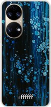 6F hoesje - geschikt voor Huawei P50 -  Transparant TPU Case - Bubbling Blues #ffffff