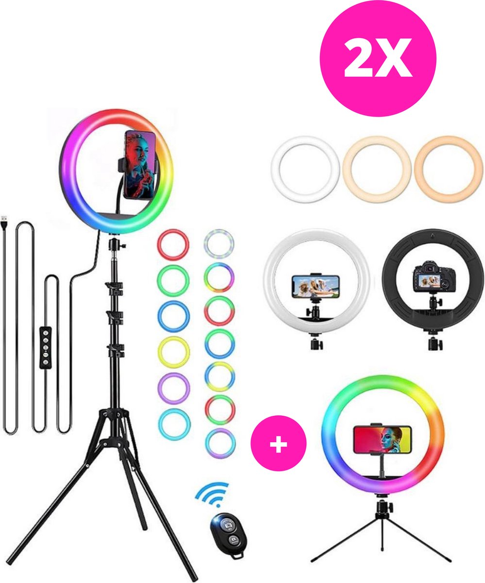 Anillo de luz LED GVM con trípode 48 cm, 3200-5600K Anillo de Selfie Bicolor para fotografía de luz Titok Vlog Youtube Retrato Vlog Selfie Anillo de luz, luz de Video LED, Anillo Anillo de luz LED GVM con trípode 48 cm, 3200-5600K Anillo de Selfie Bicolor para fotografía de luz Titok Vlog Youtube Retrato Vlog Selfie Anillo de luz, luz de Video LED, Anillo