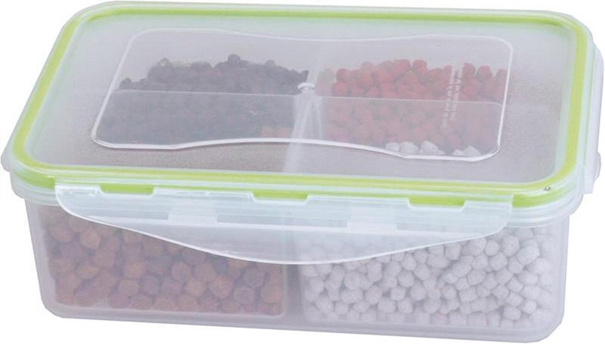 Fun Fishing Carpodrome Waterdichte Pelletdoos - Maat : Large met 4 Compartimenten (1.15 liter)