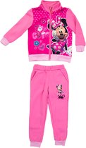 Disney Minnie Mouse  set joggingpak / trainingspak / vrijetijdspak - Vest + Broek  - Donkerroze - Maat 98 (maatlabel 104)