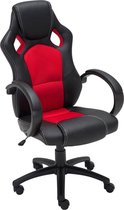 Bol.com Ocazi Detroit Gamestoel - Gaming Chair - Bureaustoel - Zwart/Rood aanbieding