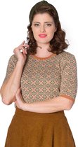 Dancing Days Kersttrui -S- 70S RETRO CHRISTMAS Beige