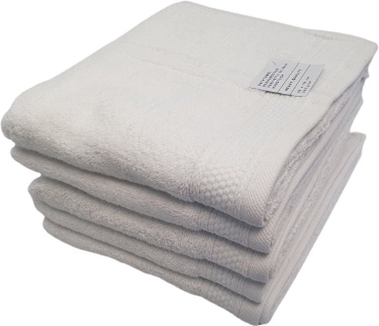 5x Handdoek Wit | 70 x 140 cm | Hotelkwaliteit 550 gr m2