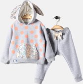 alisé Meisjes joggingpak stippen/pailletten 98 Grijs